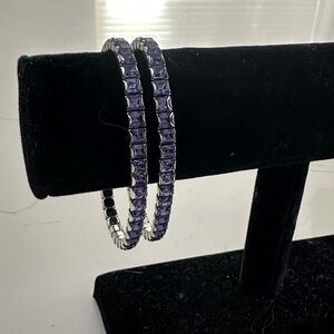 Swarovski crystal stretch bracelet set
